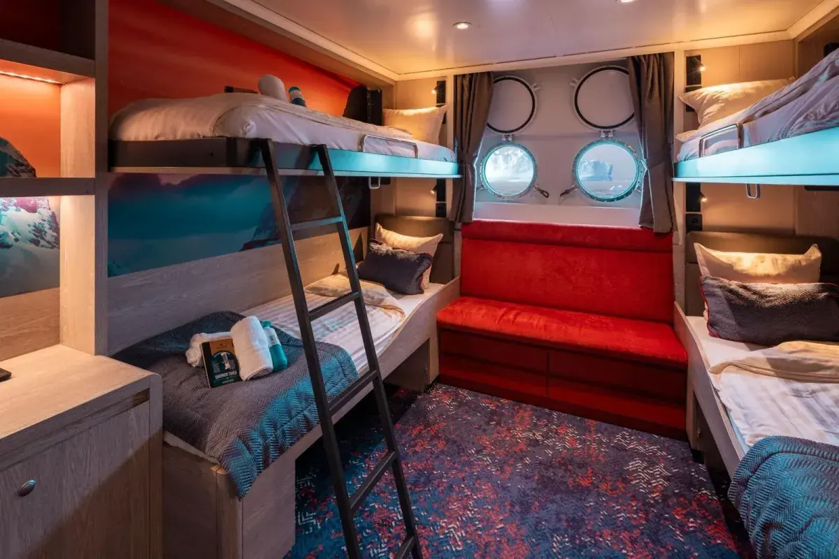 Quadruple Porthole cabin aboard MV Hondius