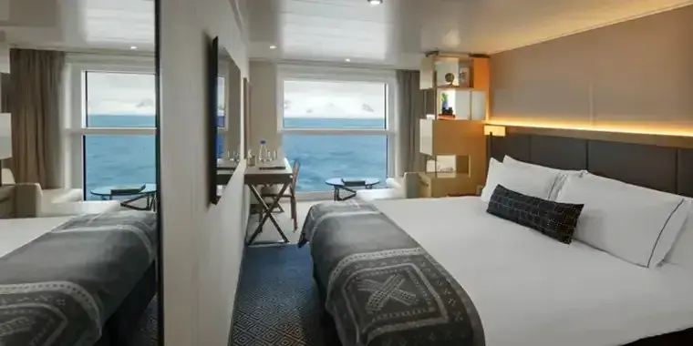 Viking Polaris and Octantis Deluxe Nordic Balcony Stateroom interior
