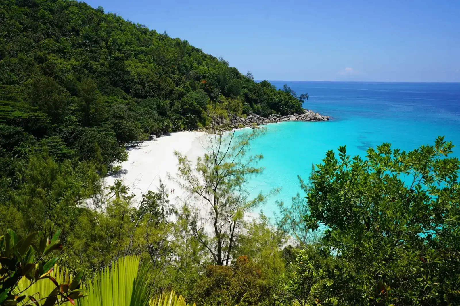 Coastal view of Praslin Island, Seychelles