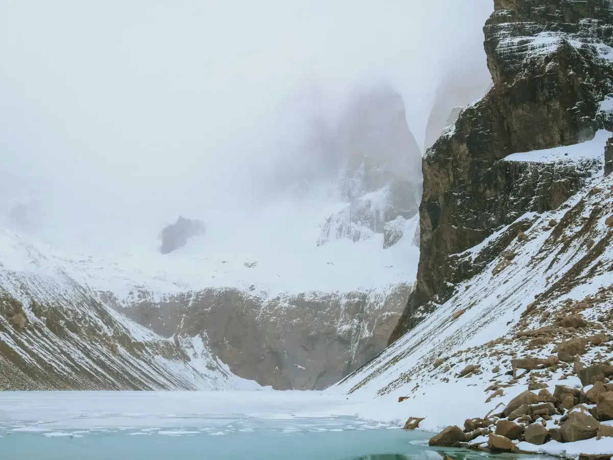 A snowy valley in Patagonia, Chile