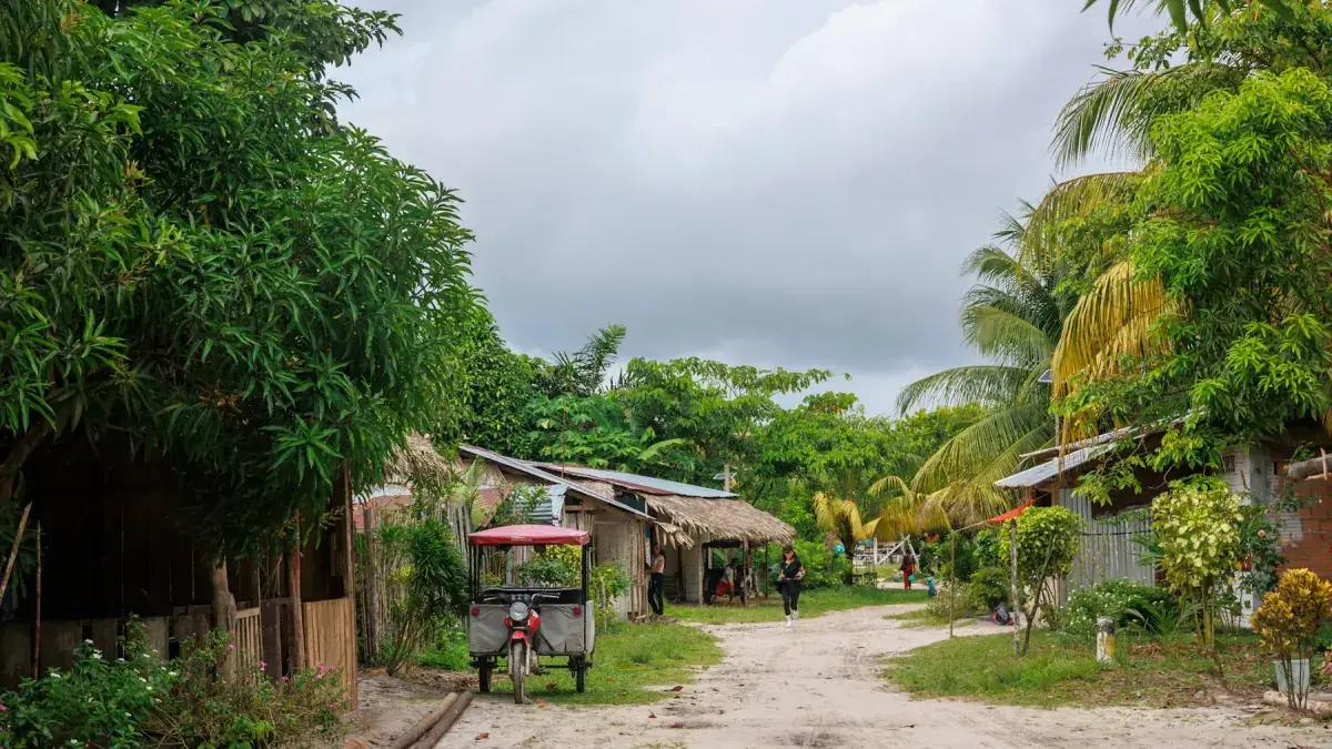 A rickshaw village in Iquitos, Peru