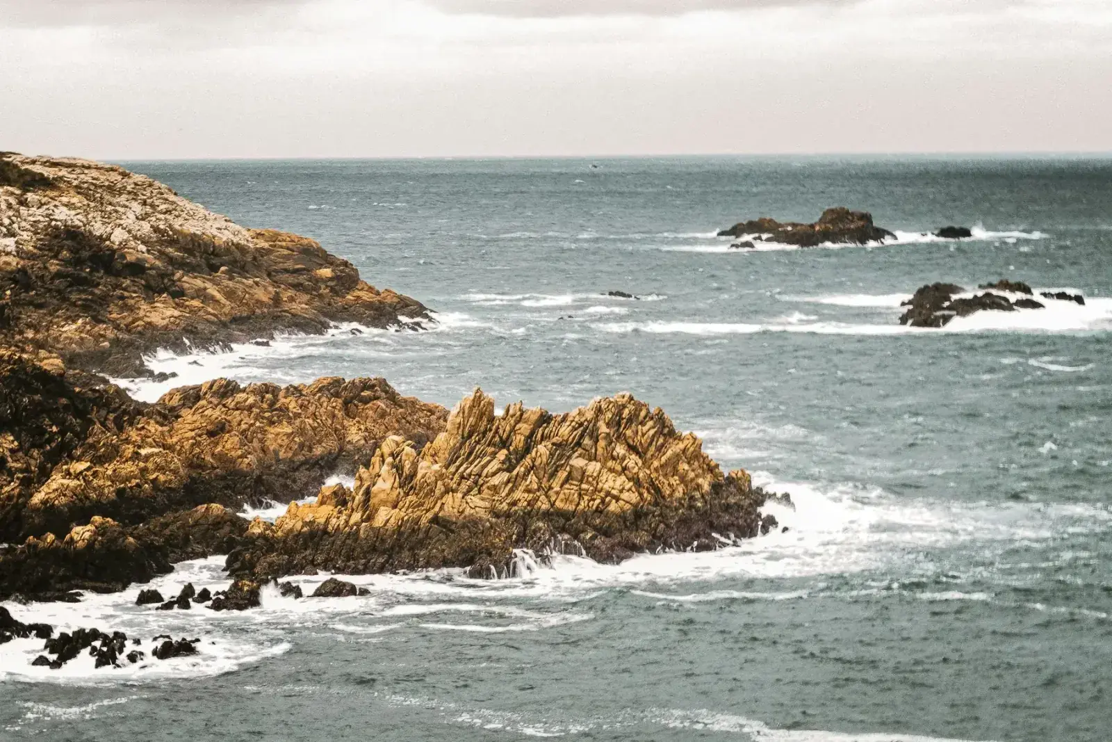 Rocky coast of La Coruna, Spain