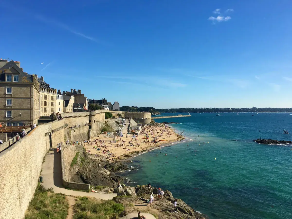 Coastal buildings in Saint Malo (Brittany), France