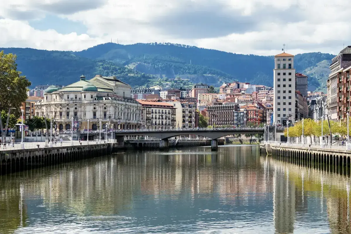 River view of Bilbao, Spain