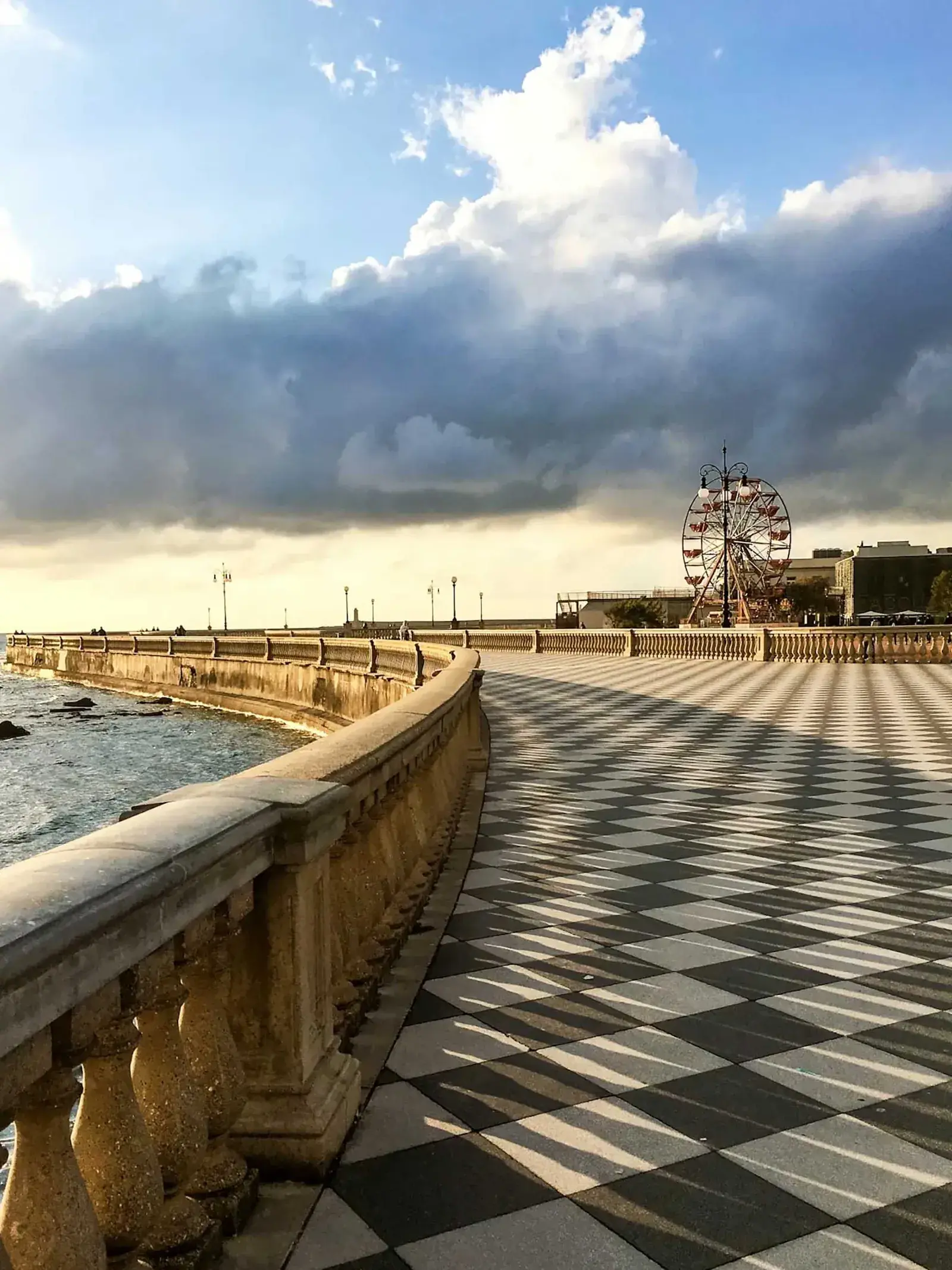 Checkerboard deck in Livorno