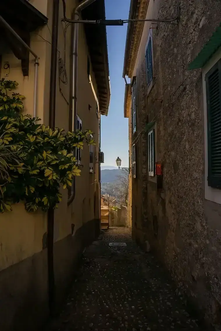 An alleyway in Civitavecchia, Italy