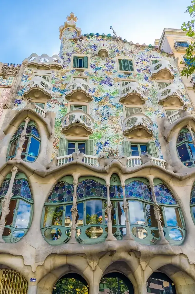 A Gaudi-designed building in Barcelona