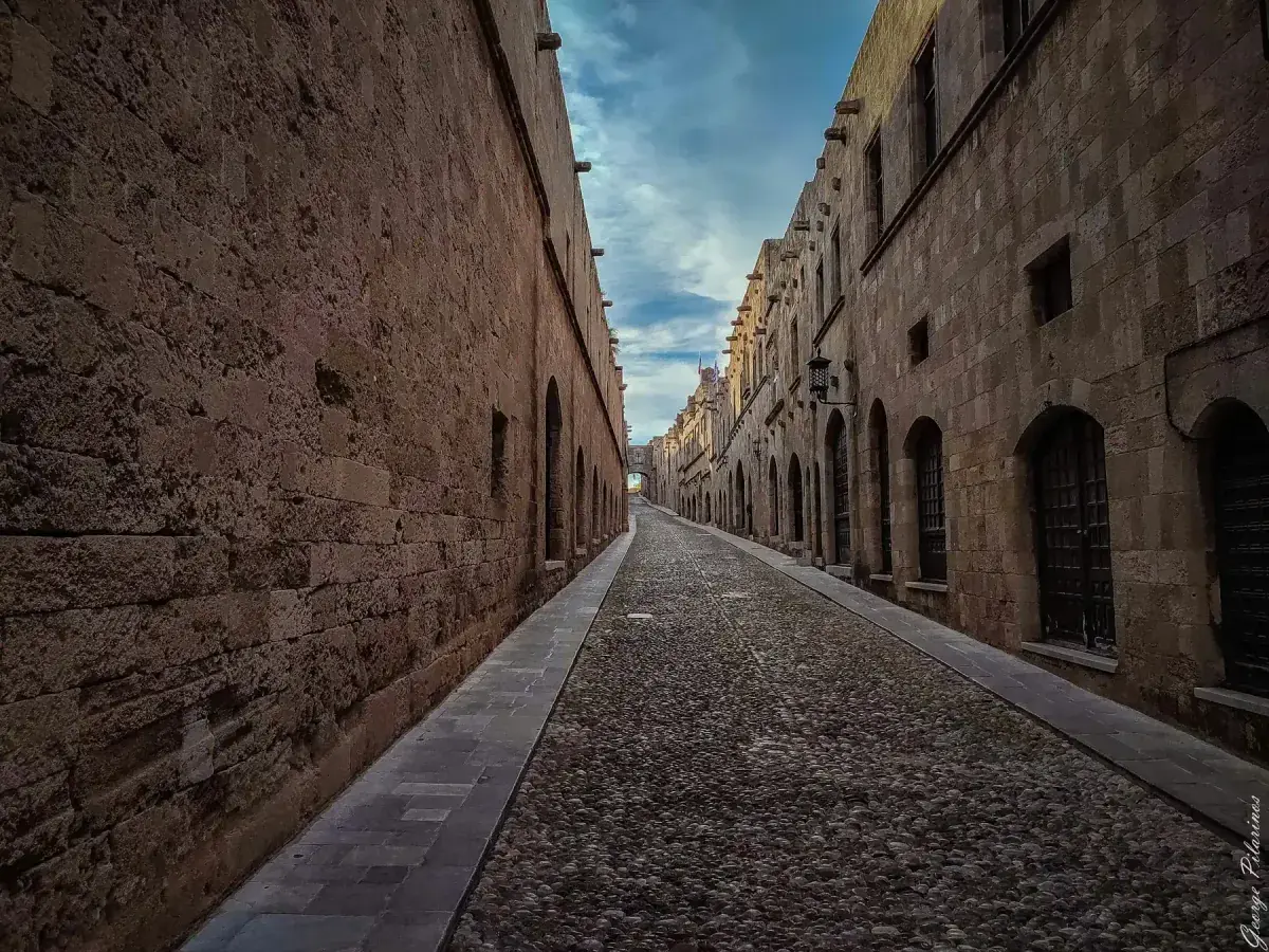 Ancient street of Rhodes, Greece