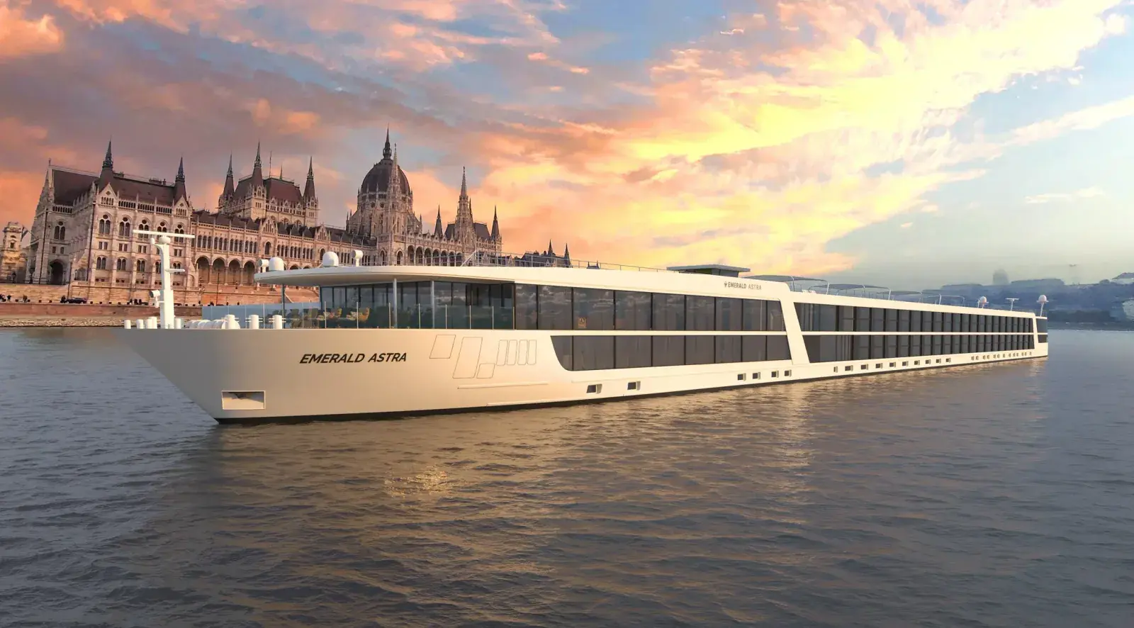 Emerald river cruise ship in Budapest