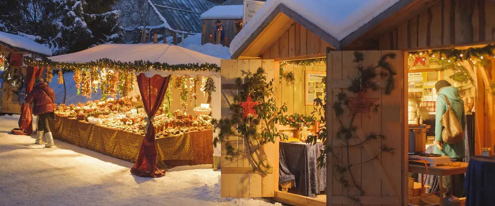 Booths at a European Christmas Market
