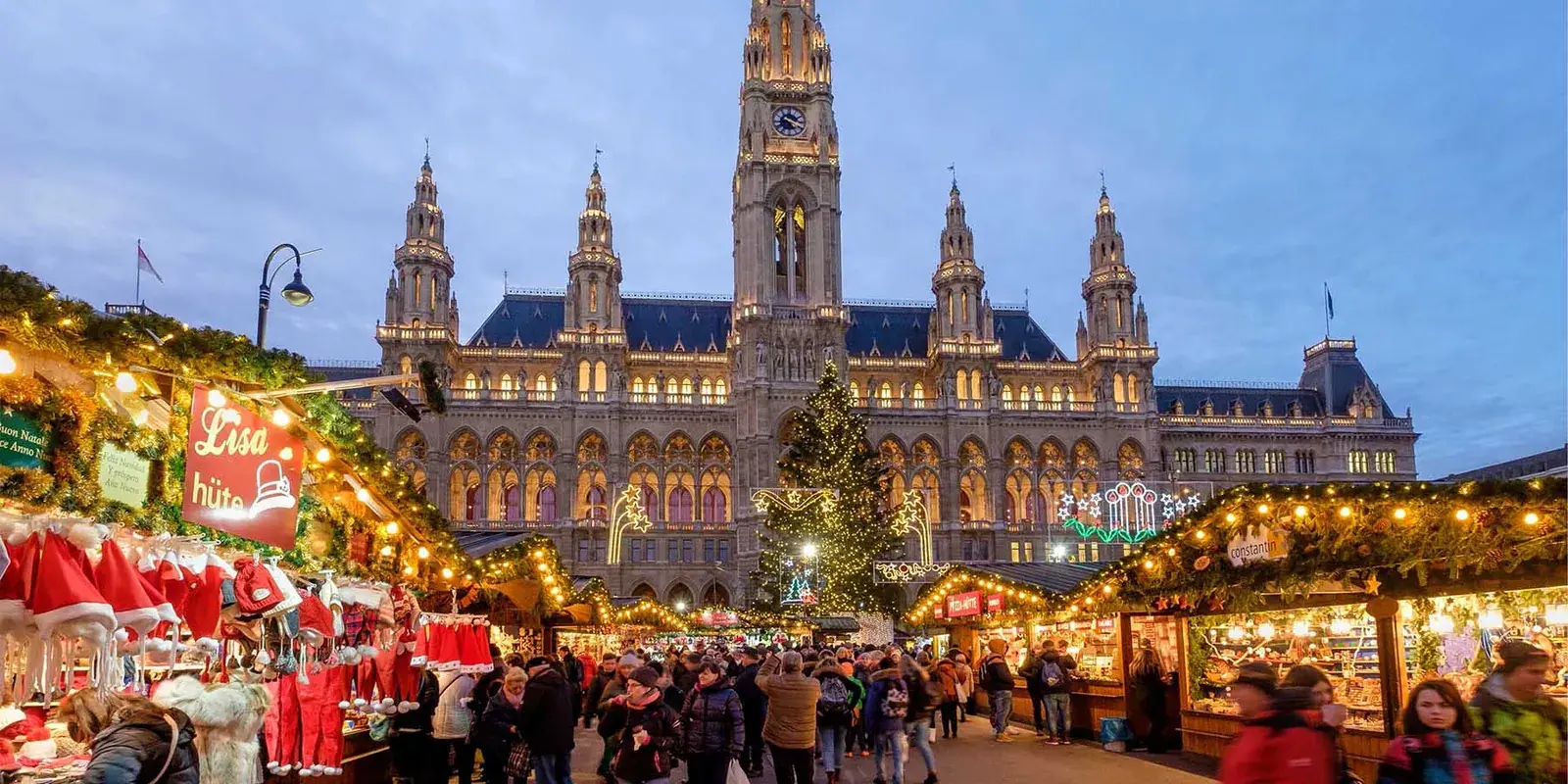 Booths at a European Christmas Market