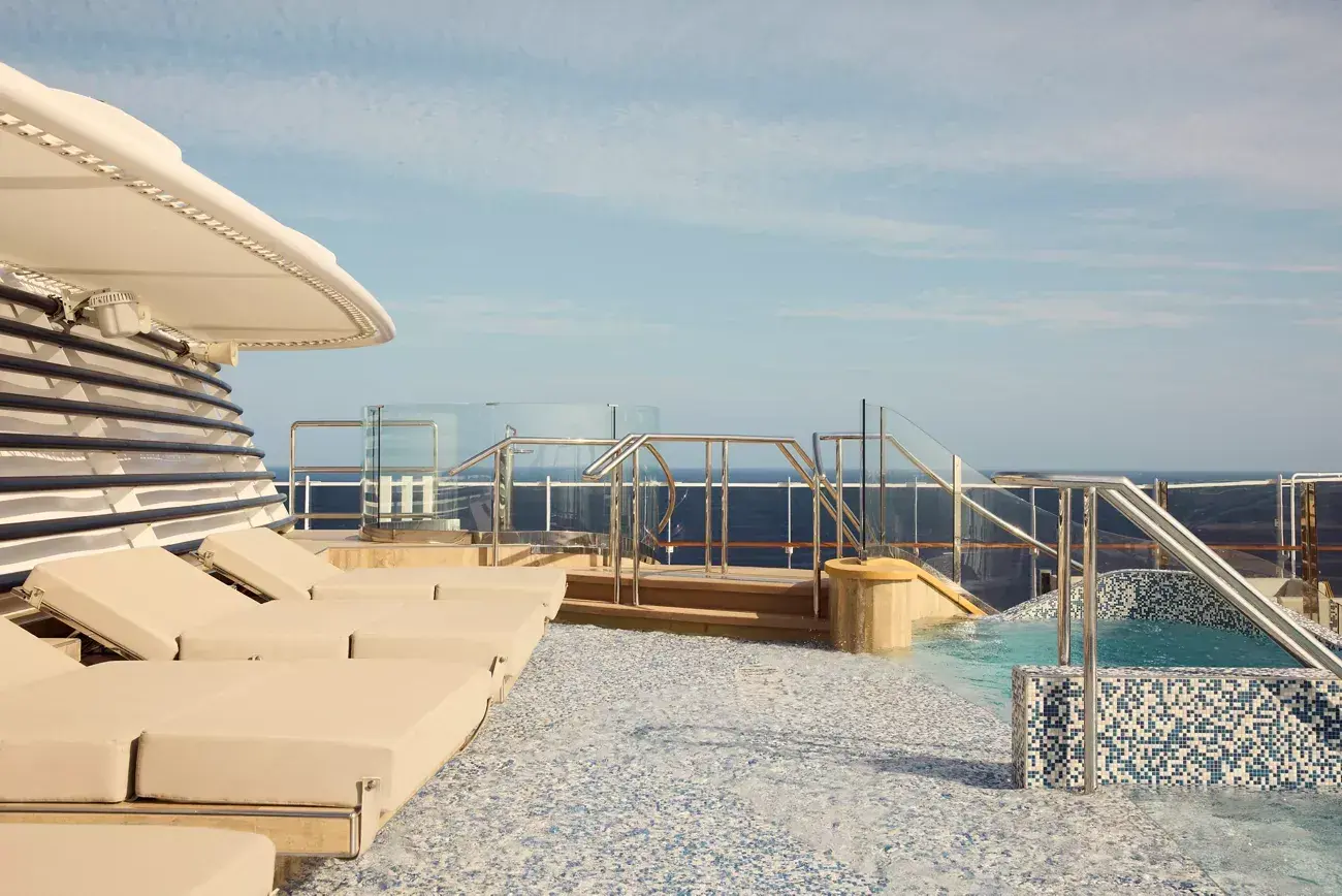 Helios Pool and Bar, the adults-only pool deck aboard Explora III