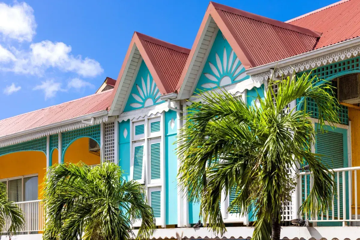 French style architecture in the Caribbean