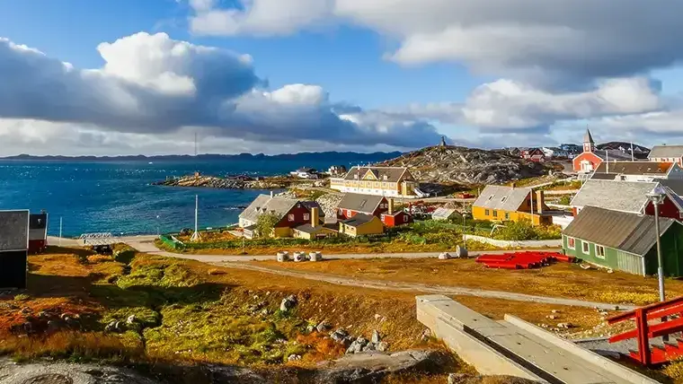 View of a harbor in Nuuk, Greenland