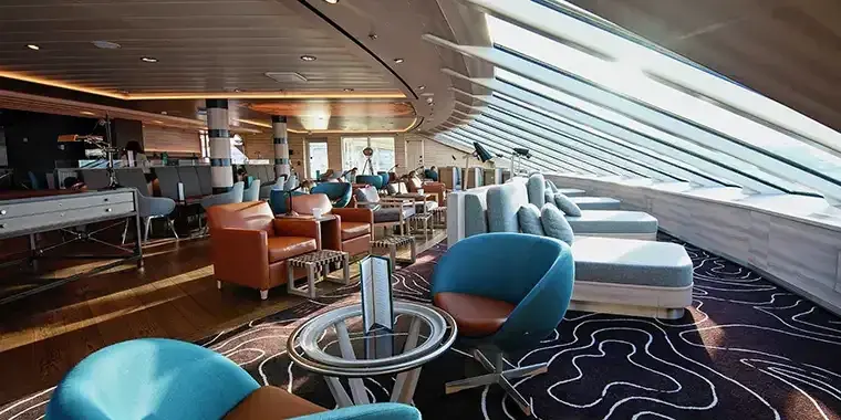 Expedition lounge aboard the HX MS Fridtjof Nansen