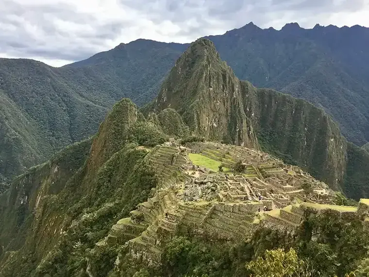 Machu Picchu citadel morning mist
