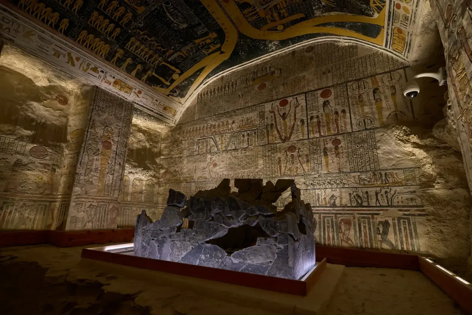 Inner room of the Valley of the Kings in Egypt