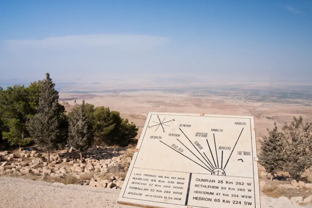 View from Holyland Mount Nebo in Jordan