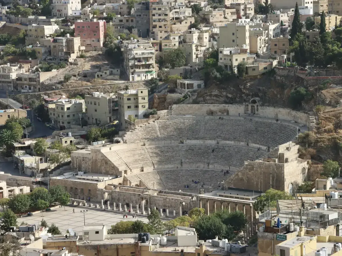 Amman amphitheater aerial view