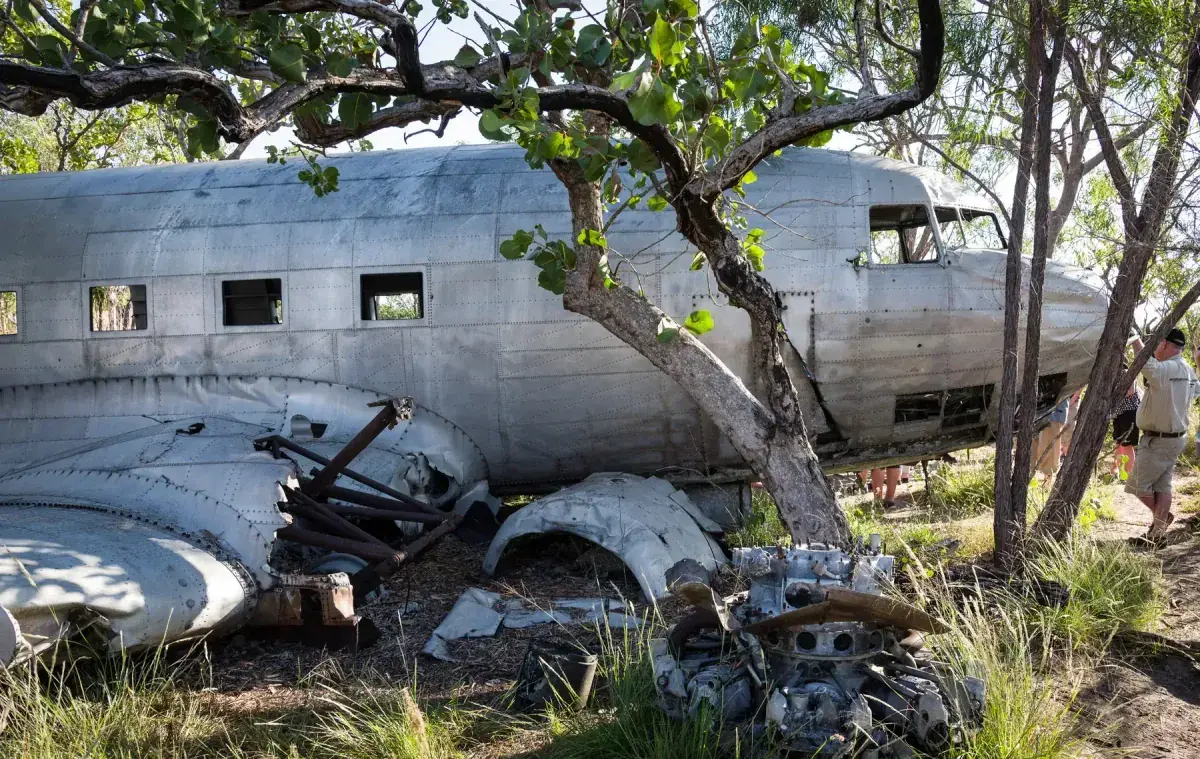 Vansittart Bay airplane wreckage in the Kimberley, Australia
