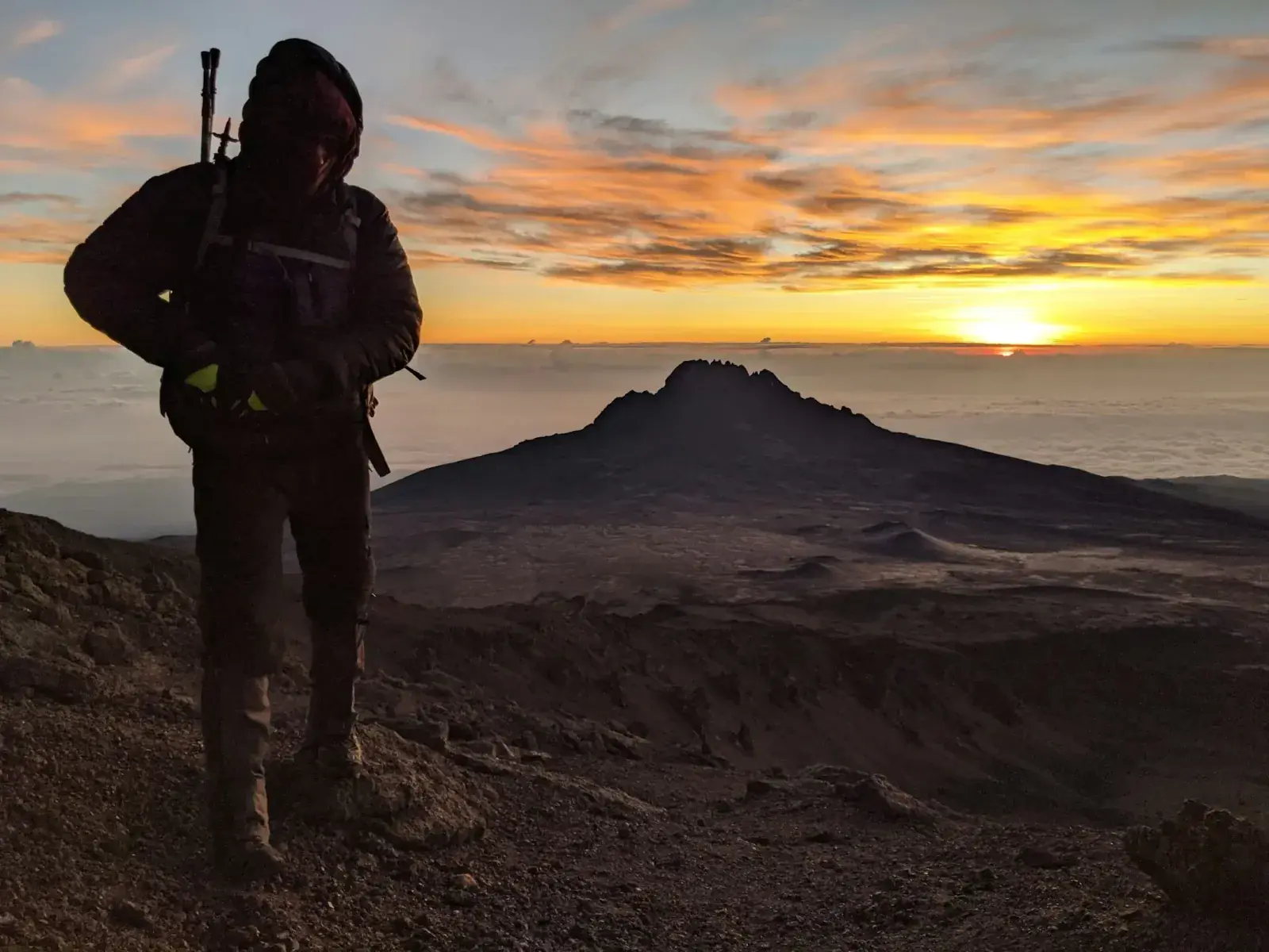 Kilimanjaro summit at sunrise