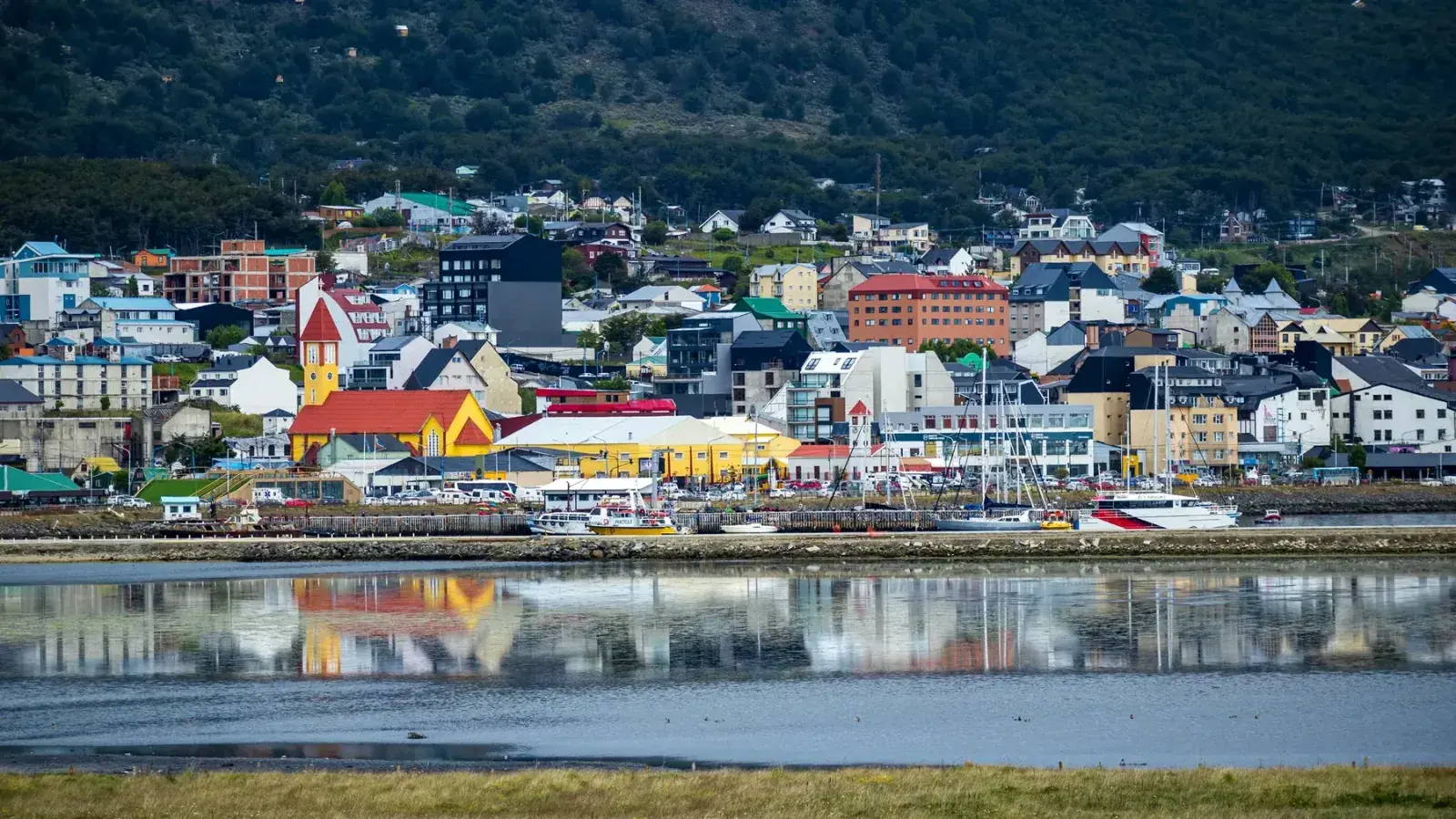 The city skyline in Ushuaia, Argentina
