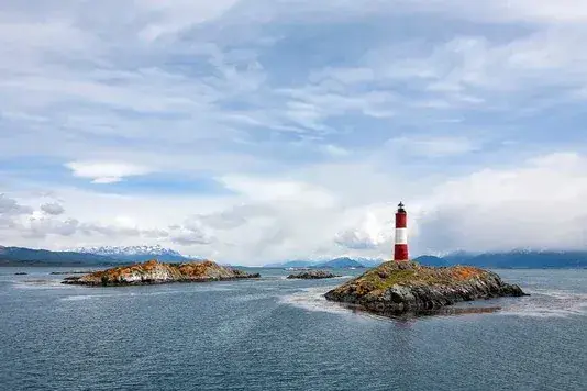 Lighthouse in an Ushuaia channel