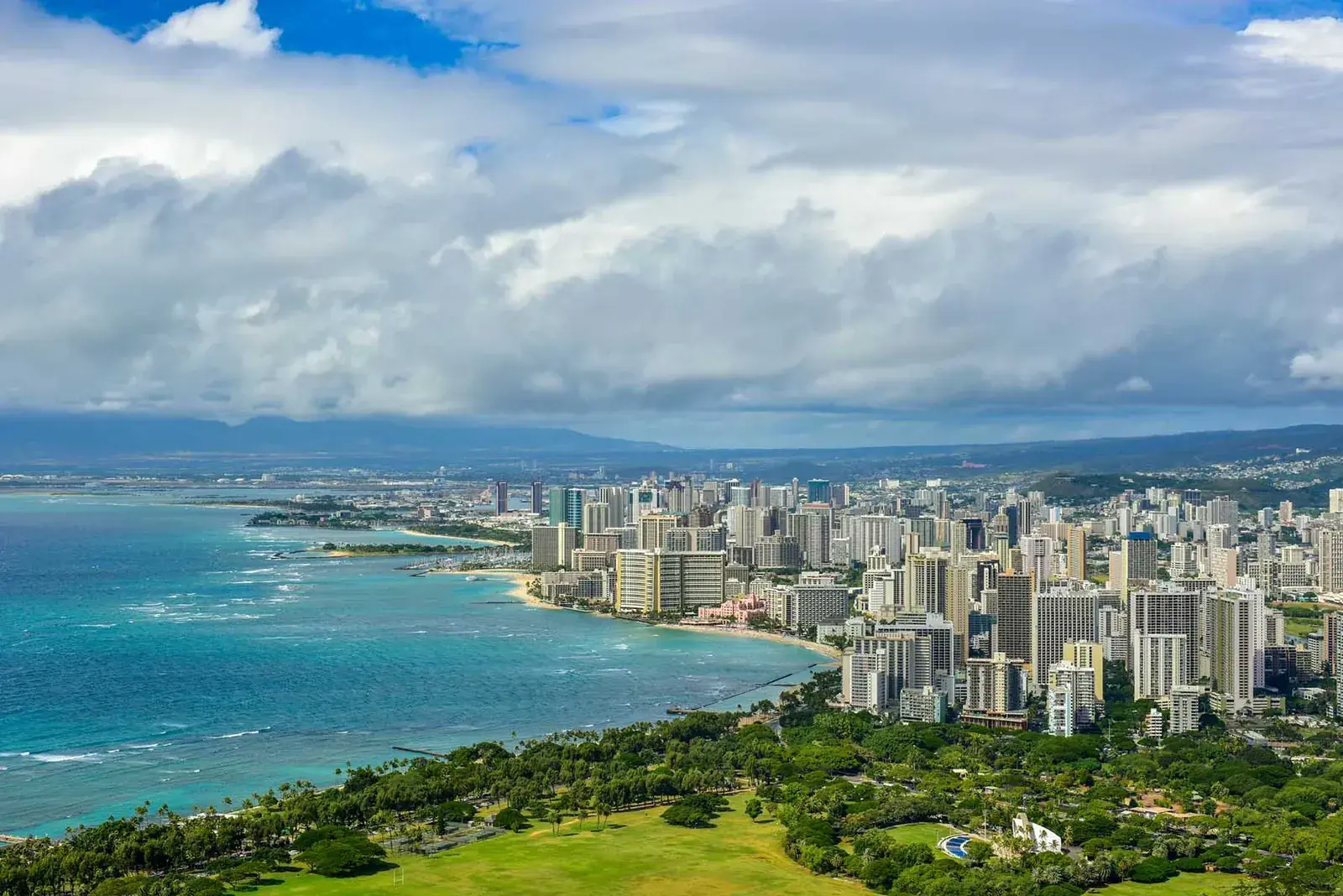 Aerial view of Honolulu