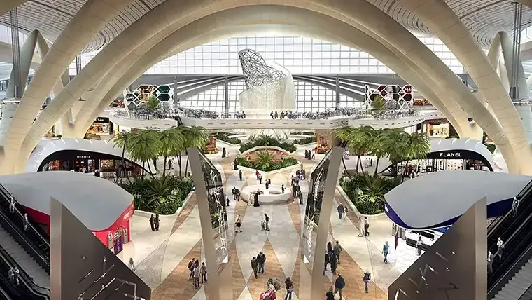 Abu Dhabi airport terminal interior