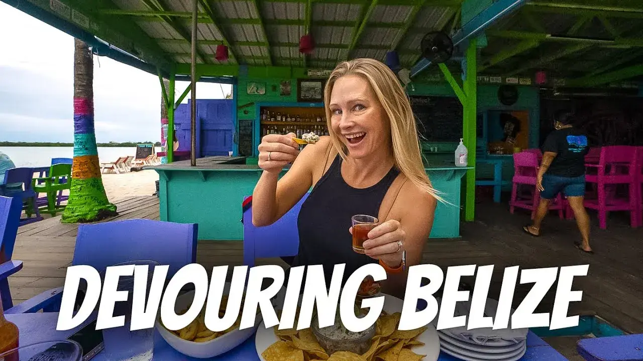 The Lockwood family on a street food tour in Placencia, Belize