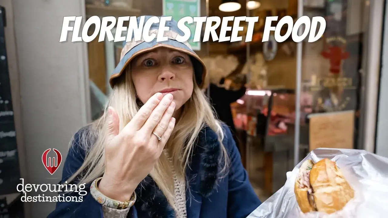 The Lockwood family on a street food tour in Florence, Italy