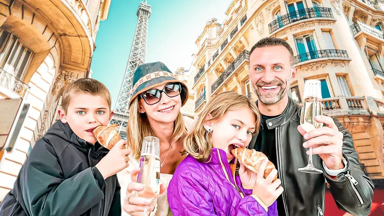 The Lockwood family poses in Paris