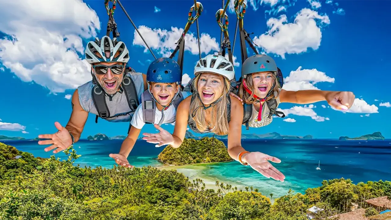 The Lockwood family zipline in the Philippines