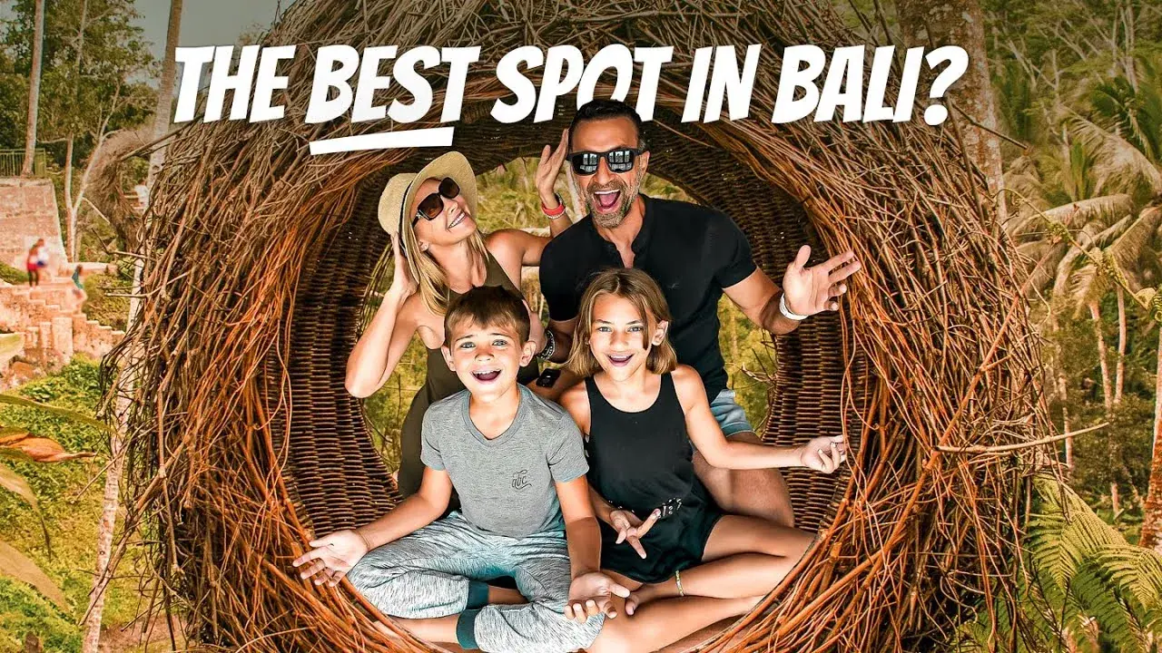The Lockwood family at a jungle villa in Ubud, Bali, Indonesia