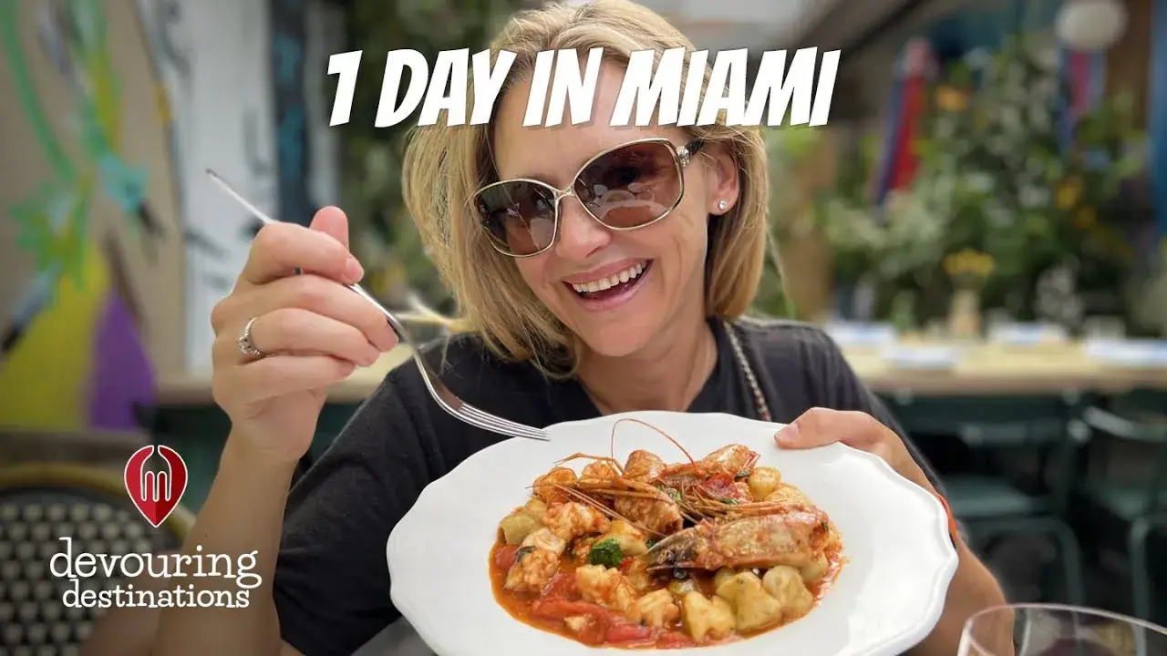 The Lockwood family on a restaurant crawl through South Beach, Miami Beach, Florida