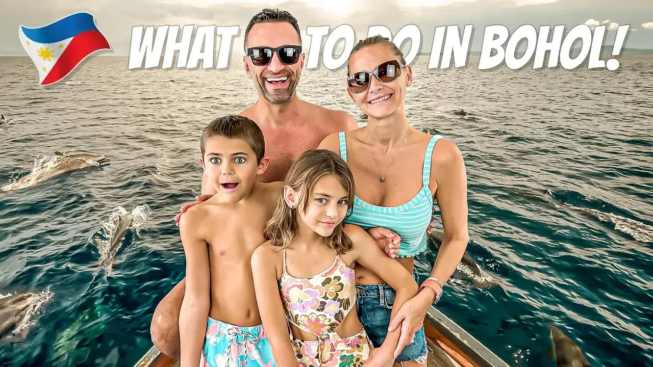 The Lockwood family poses in front of Philippine waters