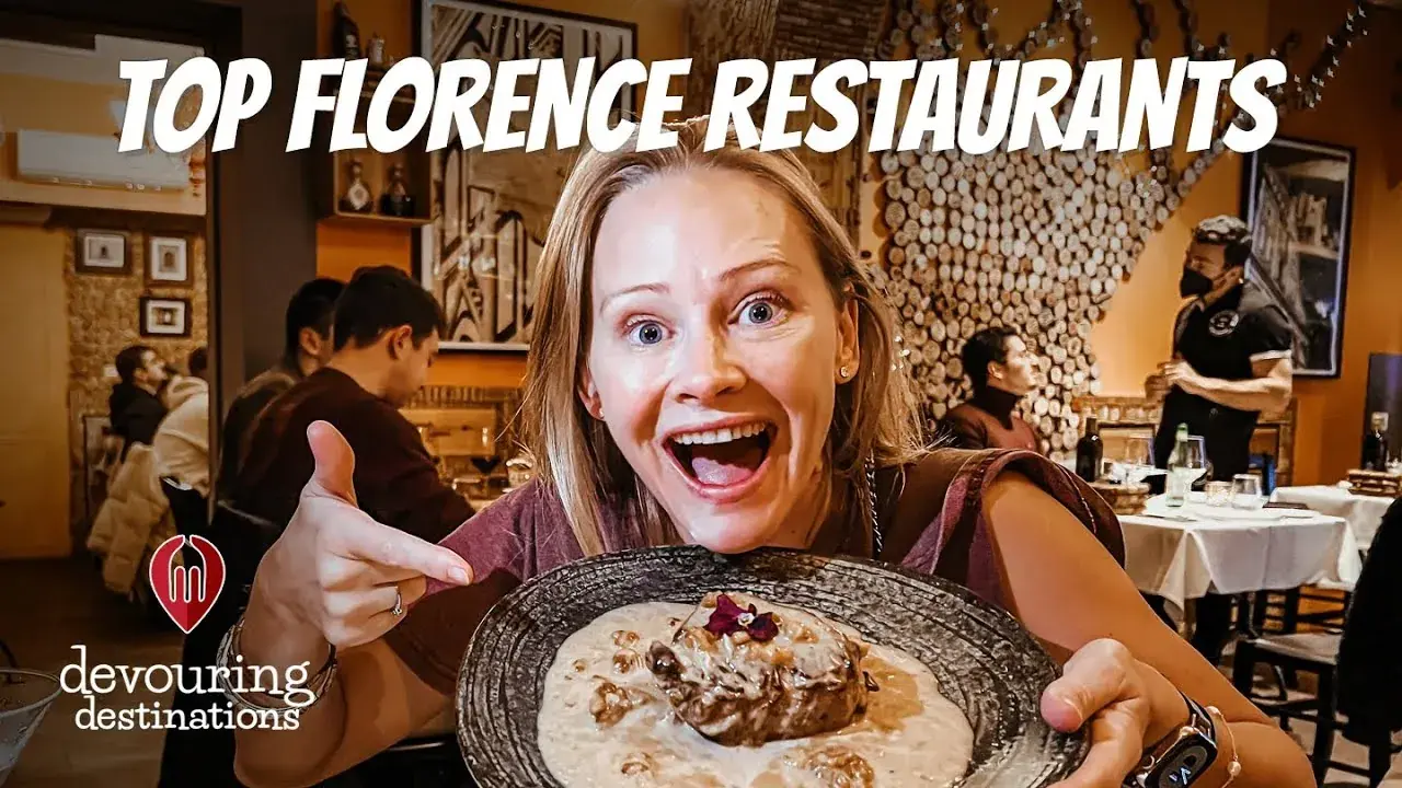 The Lockwood family dining at a restaurant in Florence, Italy