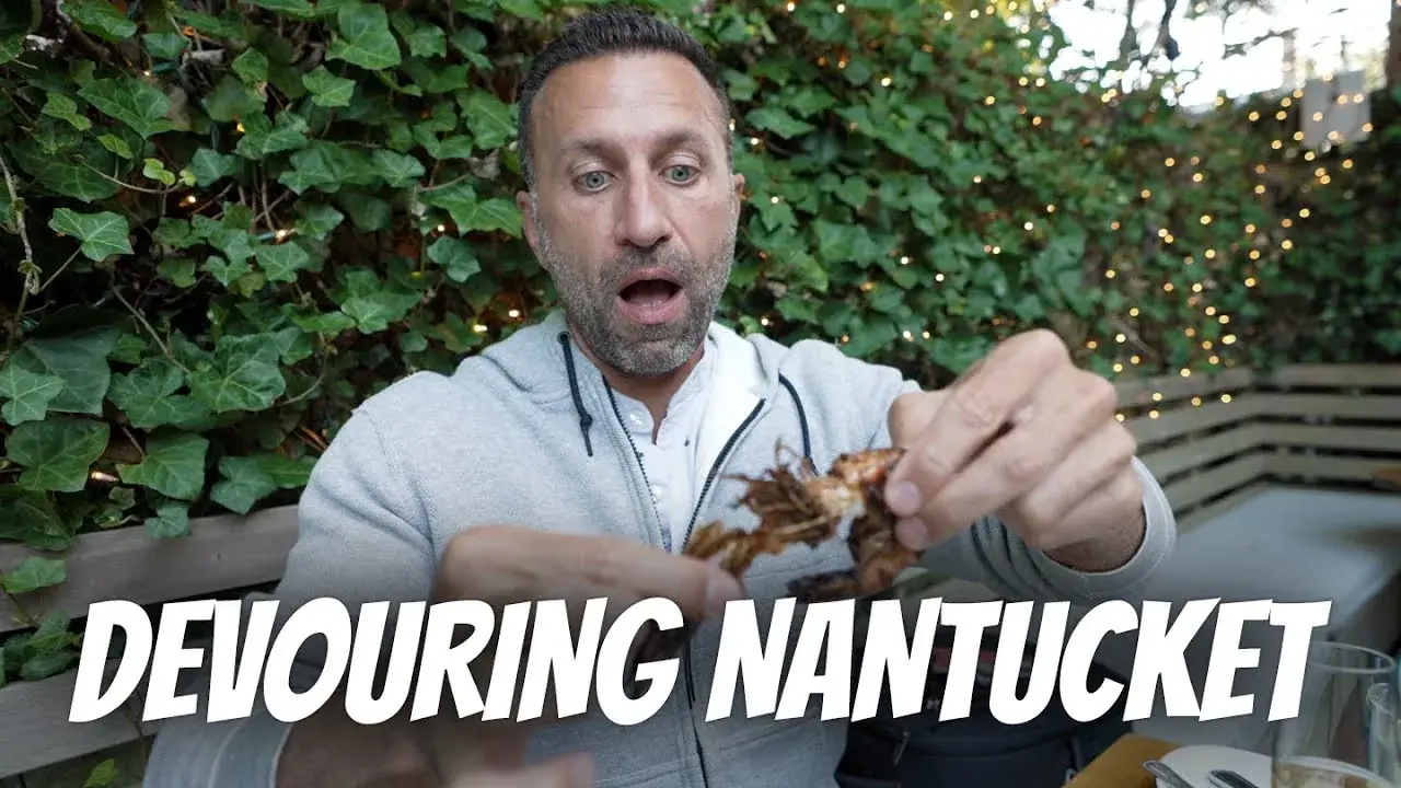 The Lockwood family dining at a restaurant on Nantucket Island
