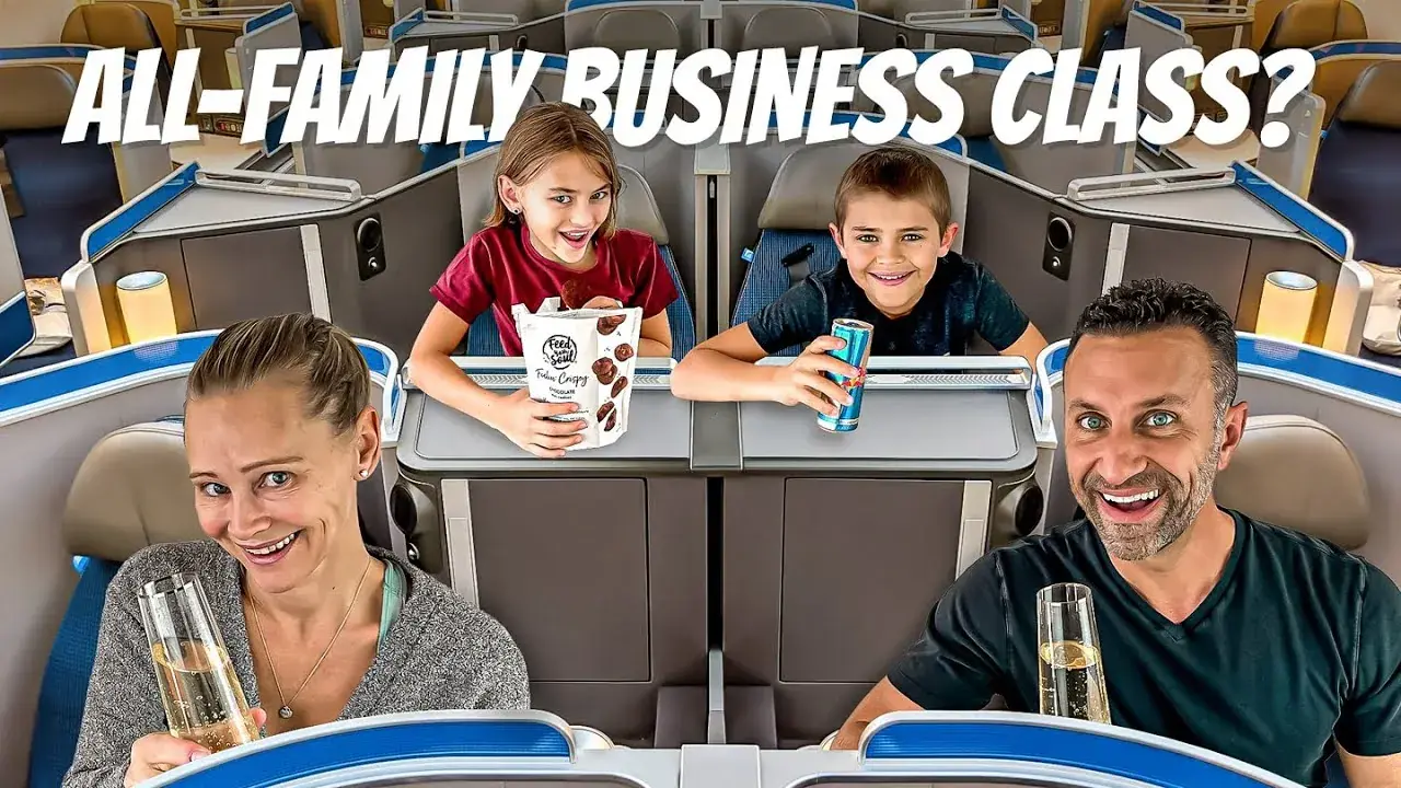 Brooklyn and Colt Lockwood flying in United Polaris business class