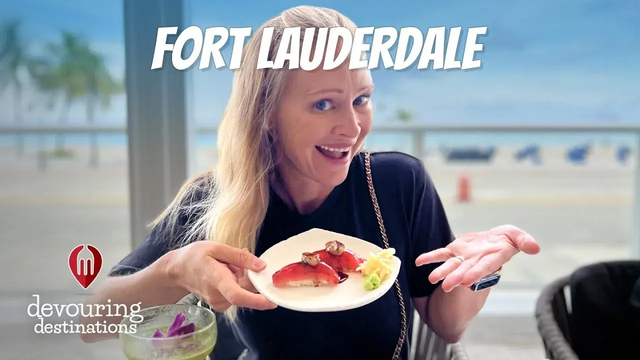 The Lockwood family dining at restaurants in Fort Lauderdale, Florida