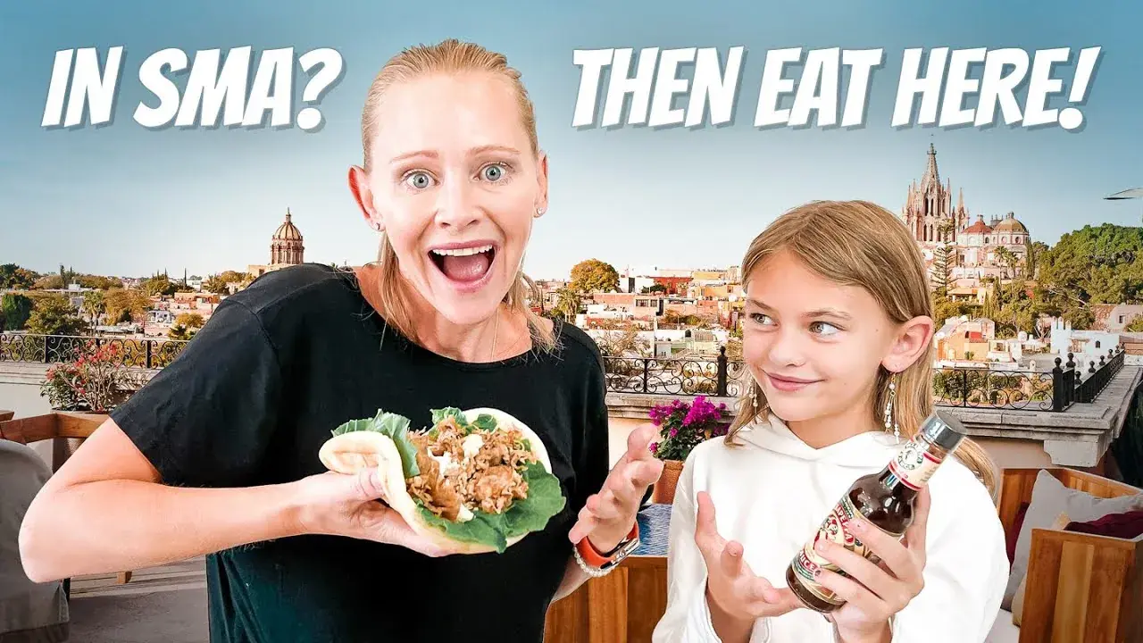 Erin and Brooklyn Lockwood enjoying foods in San Miguel de Allende, Mexico