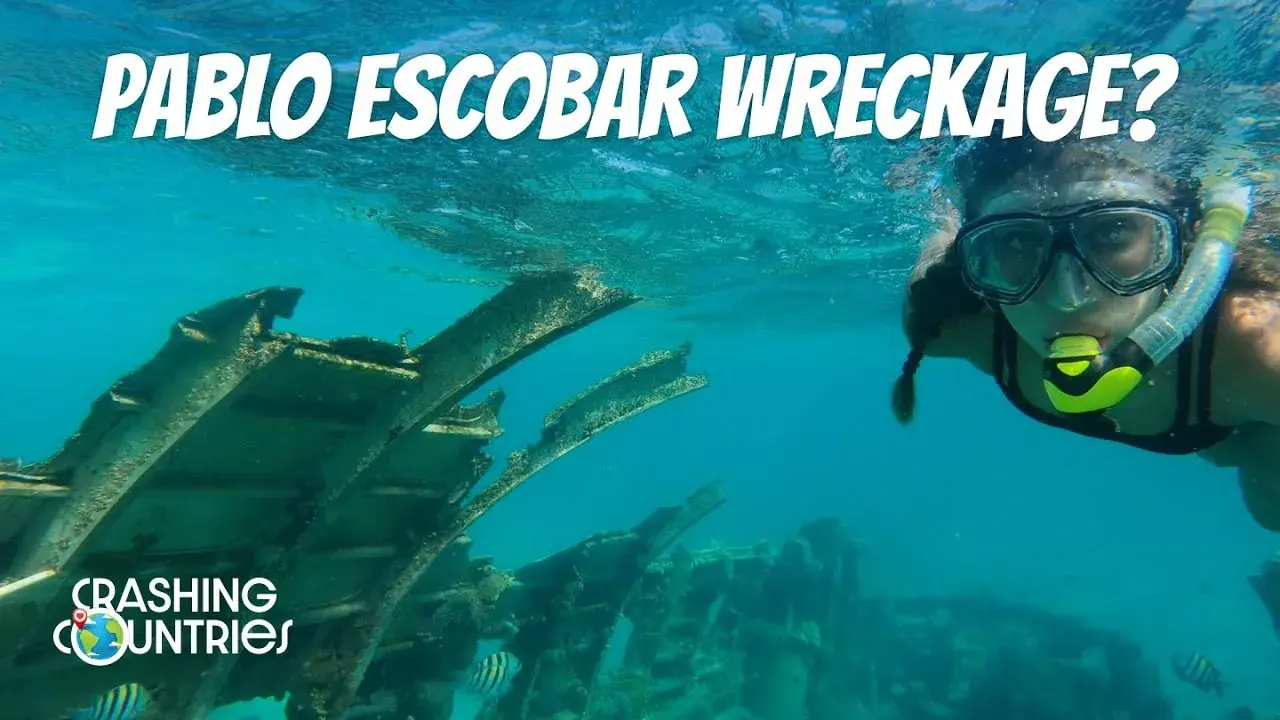 The Lockwood family snorkeling over a plane wreck off Norman’s Cay in the Exumas, Bahamas